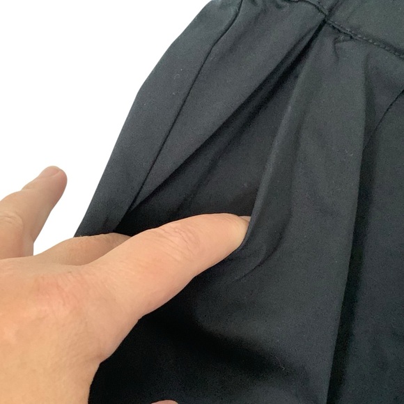 NWT Anthropologie Maeve Black Wide Barrel Leg Petite Small Minimalist Crop Pants - Picture 5 of 8